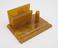 Square letter rack with two trapezoidal uprights to hold