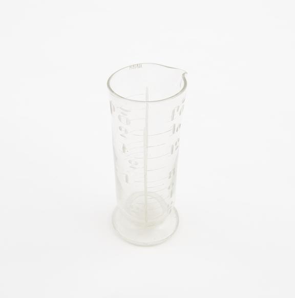 Glass measure, cylindrical, English(?), 1801-1920