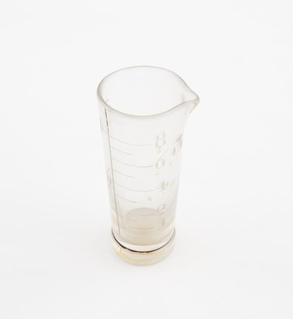 Glass measure, cylindrical, English(?), 1801-1920