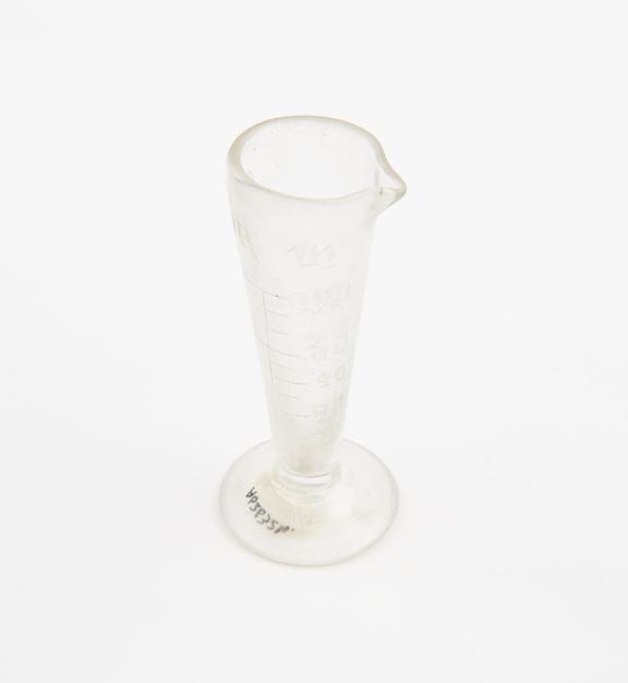 Glass measure, conical, English(?), 1801-1920