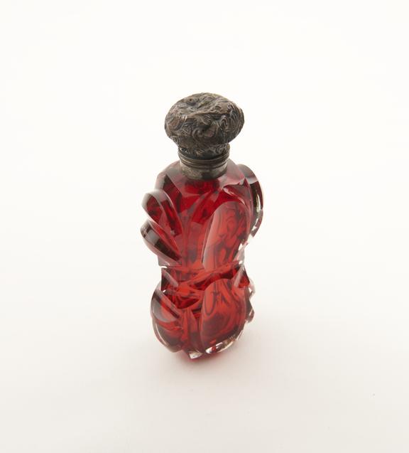 Ruby glass perfume bottle