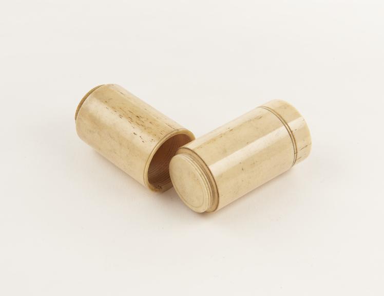 Ivory container, possibly for drugs