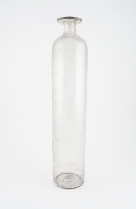 Early C20 clear glass pharmacy bottle