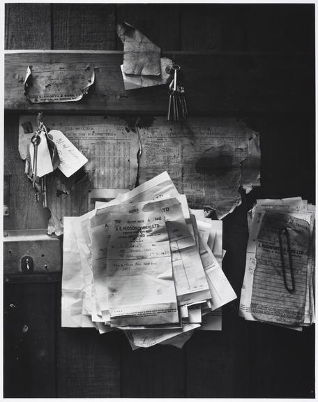 Invoices, Joiner's shop door, Ives Mill, Guiseley