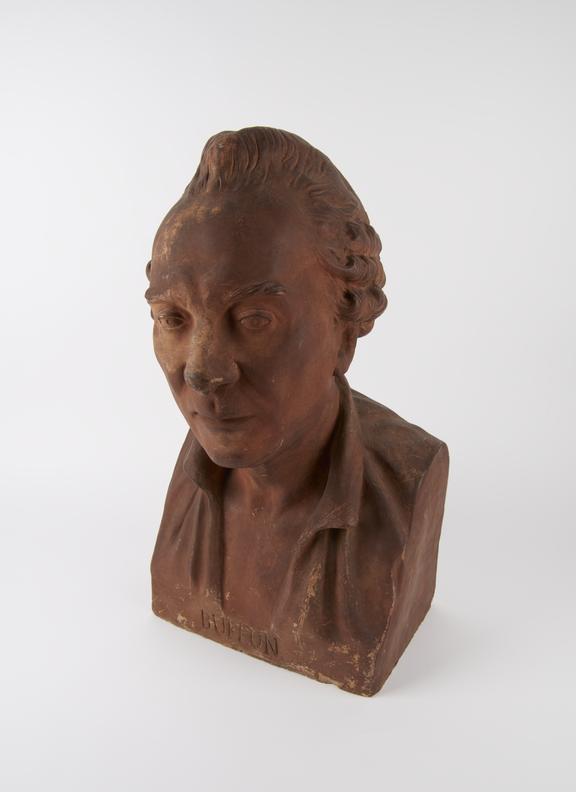 Terracotta late C18 bust of the French natural scientist and