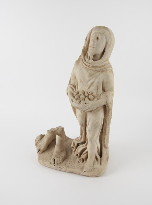 Incomplete marble statue, perhaps a pilgrim, European, 1401-1600