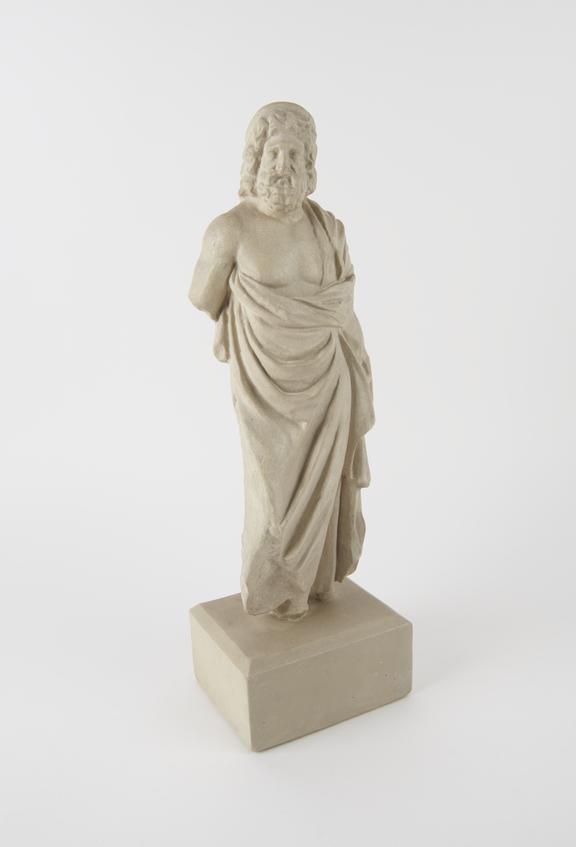 Plaster replica of a Greek marble statue, depicts Asklepios