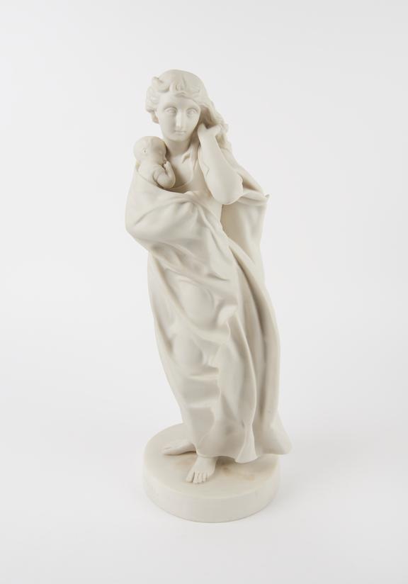 Statue of The Wanderer, Parian ware, English, 19th century