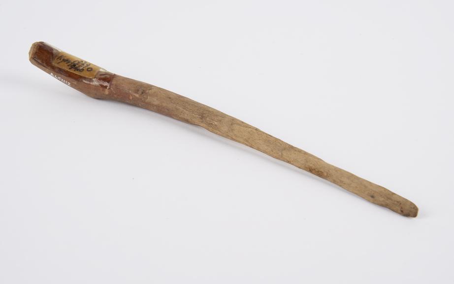 Length of stick, possibly a stirrer