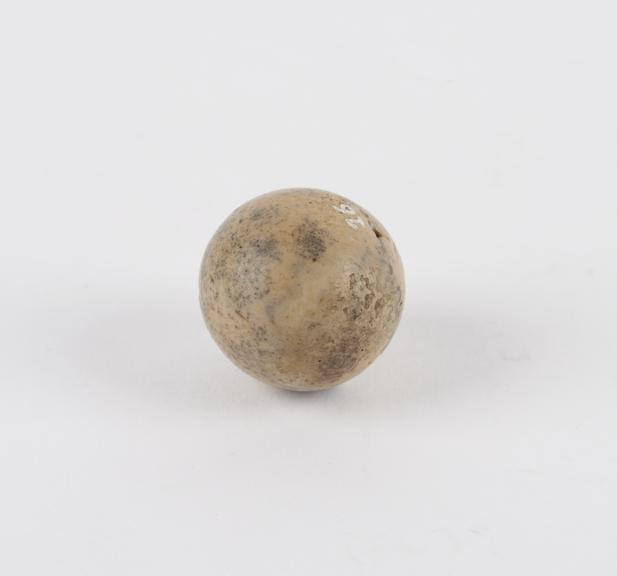 Calcite bezoar, beige, spherical