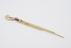 Ivory snuff spoon with hairpin handle, crescent shaped spoon