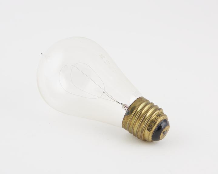 Clear glass carbon filament lamp with a screw fitting