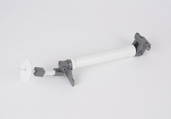 one "white arm" detached from a scale model of World View 2 observation satellite, 2014