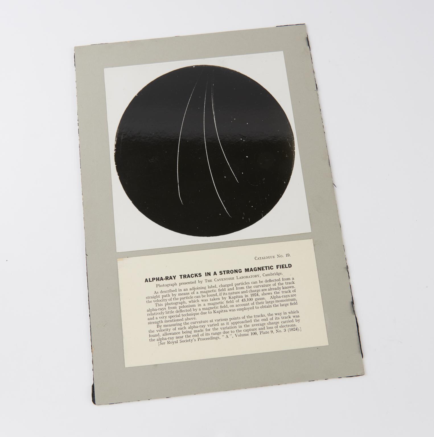 Alpha-ray tracks in a strong magnetic field | Science Museum Group ...