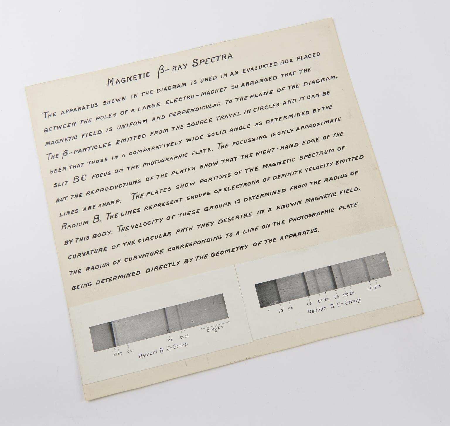 Diagram of magnetic beta ray spectra | Science Museum Group Collection