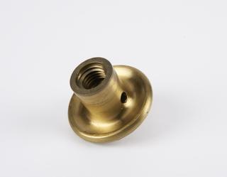 Round brass flange nut