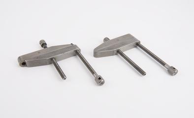 A pair of  3" high tensile toolmakers 'clamps.