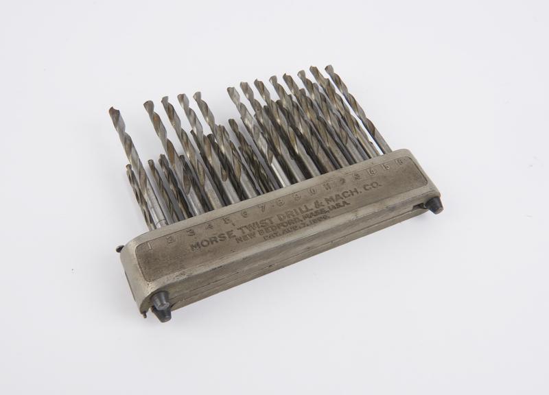 A set of Morse twist drills sizes 1: 60 in a folding hinged