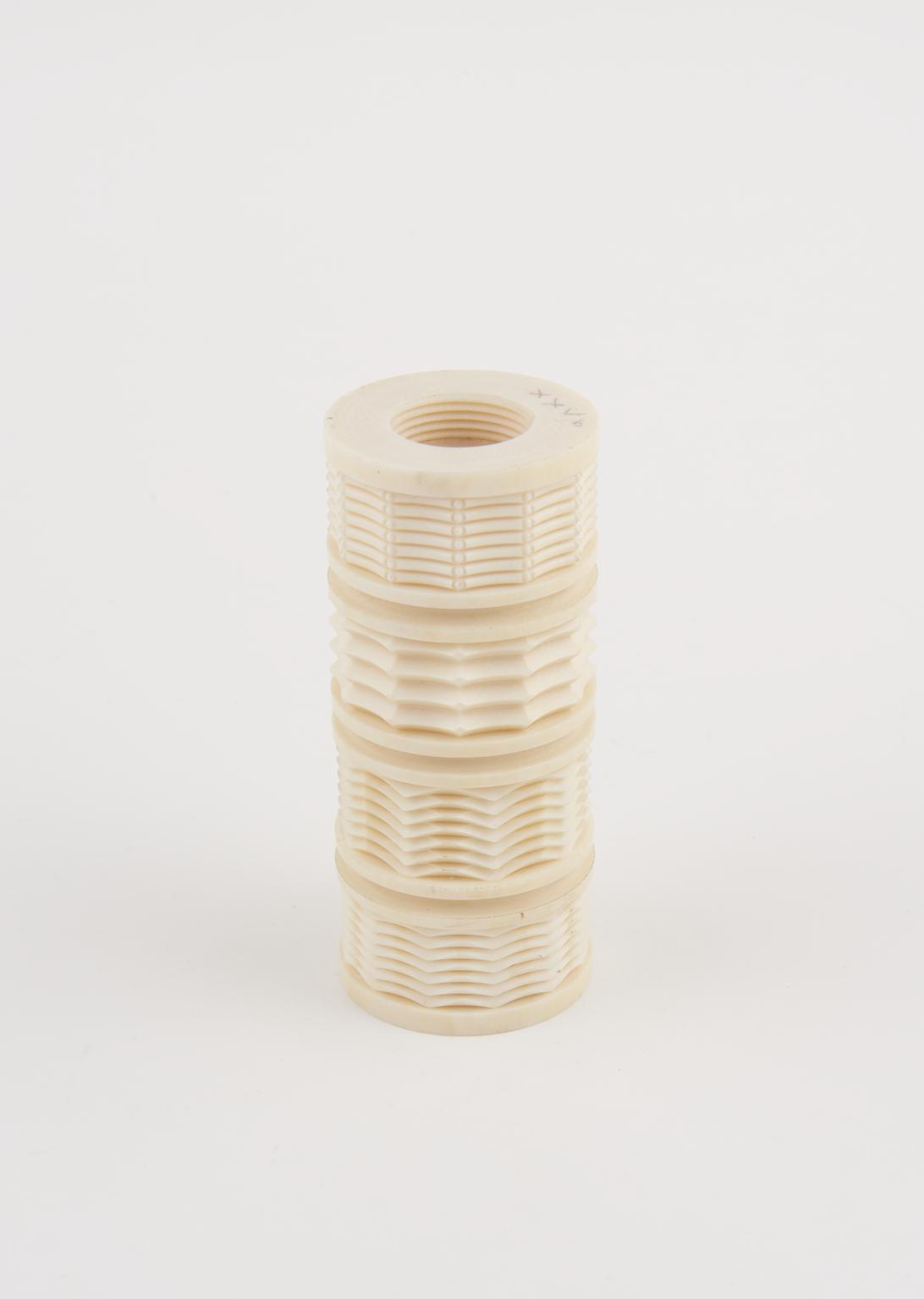 One ivory column showing four sections of turning | Science Museum ...