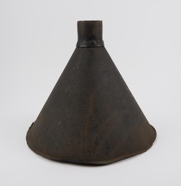 Funnel, japanned iron, C19