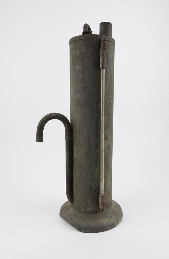 Vessel, copper, with gauge on one side, French, c.1900