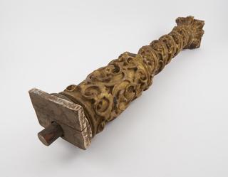 Carved wooden pillar