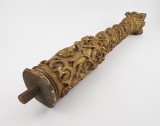 Carved wooden pillar