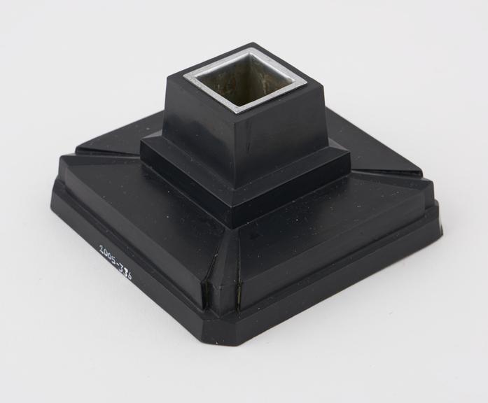 Square-shaped holder with square base made of phenol