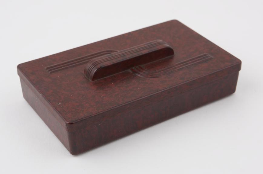 Phenol formaldehyde (Bakelite)  cigarette box, rectangular