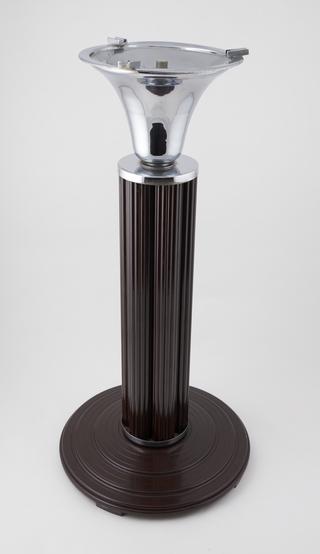Large ash tray stand with base and main stem made of phenol formaldehyde