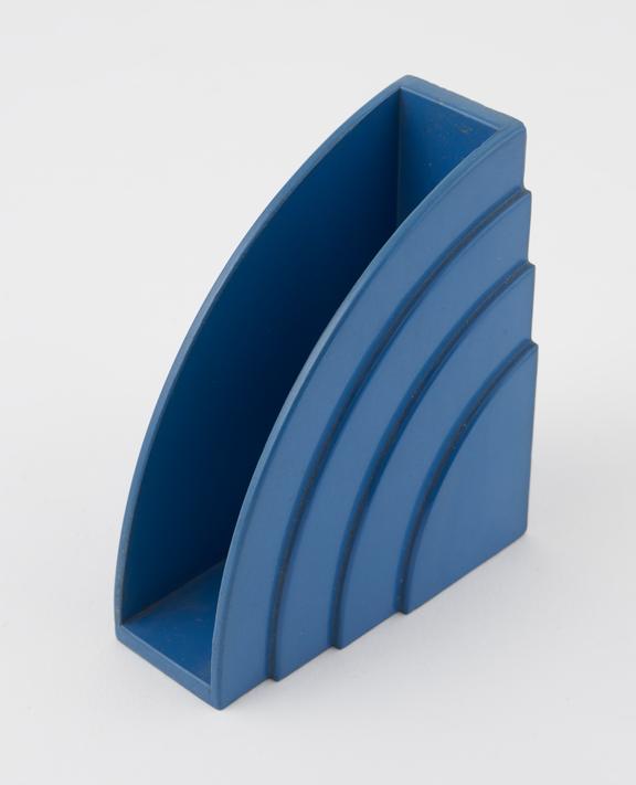 Small blue quarter circular bookholder