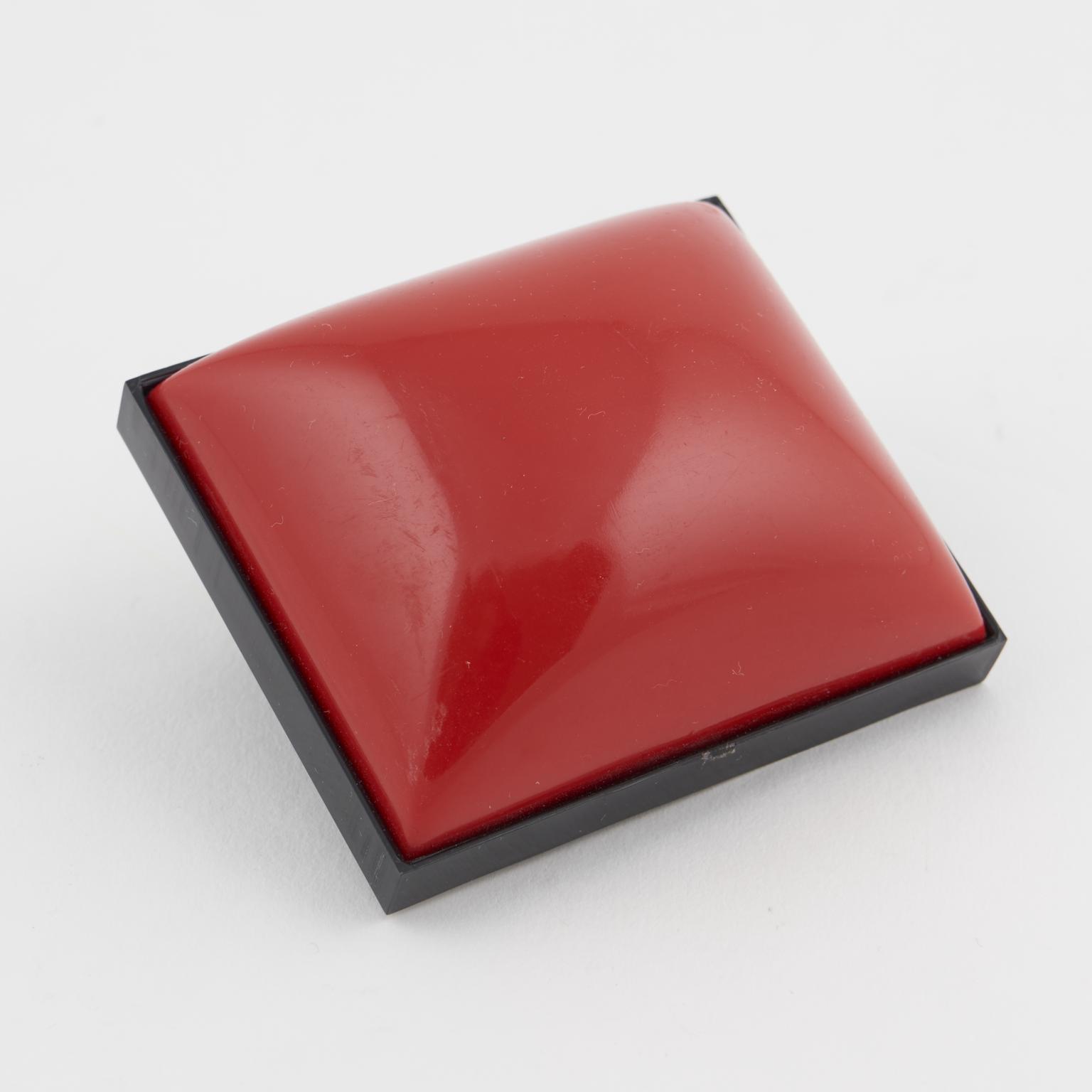 Red polystyrene sample