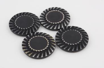 Four acrylic buttons