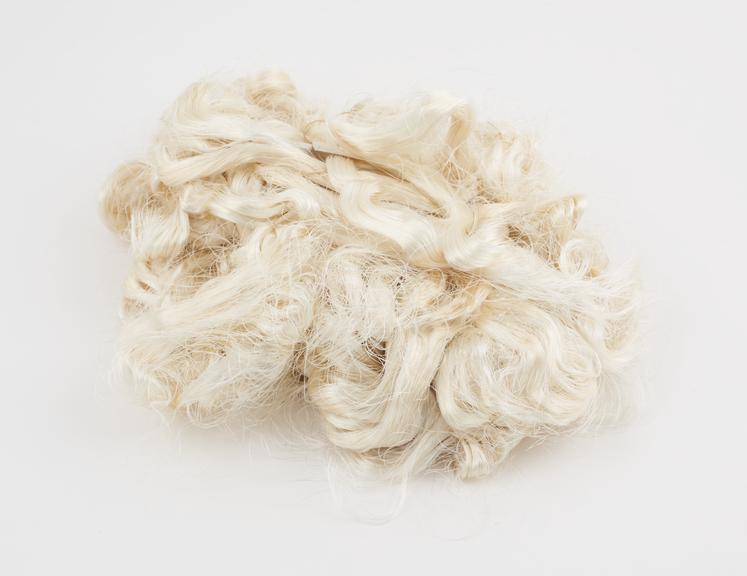 Ivory skein of viscose, plaited