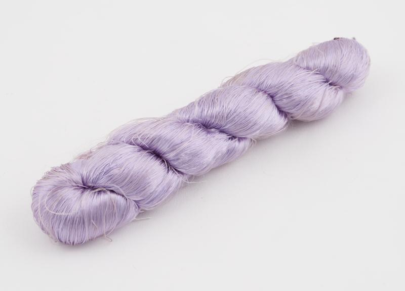 Mauve viscose skein.