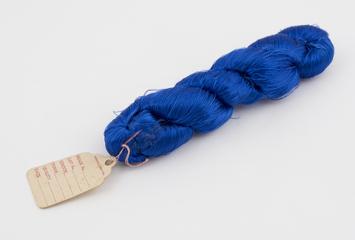 Electric blue viscose skein