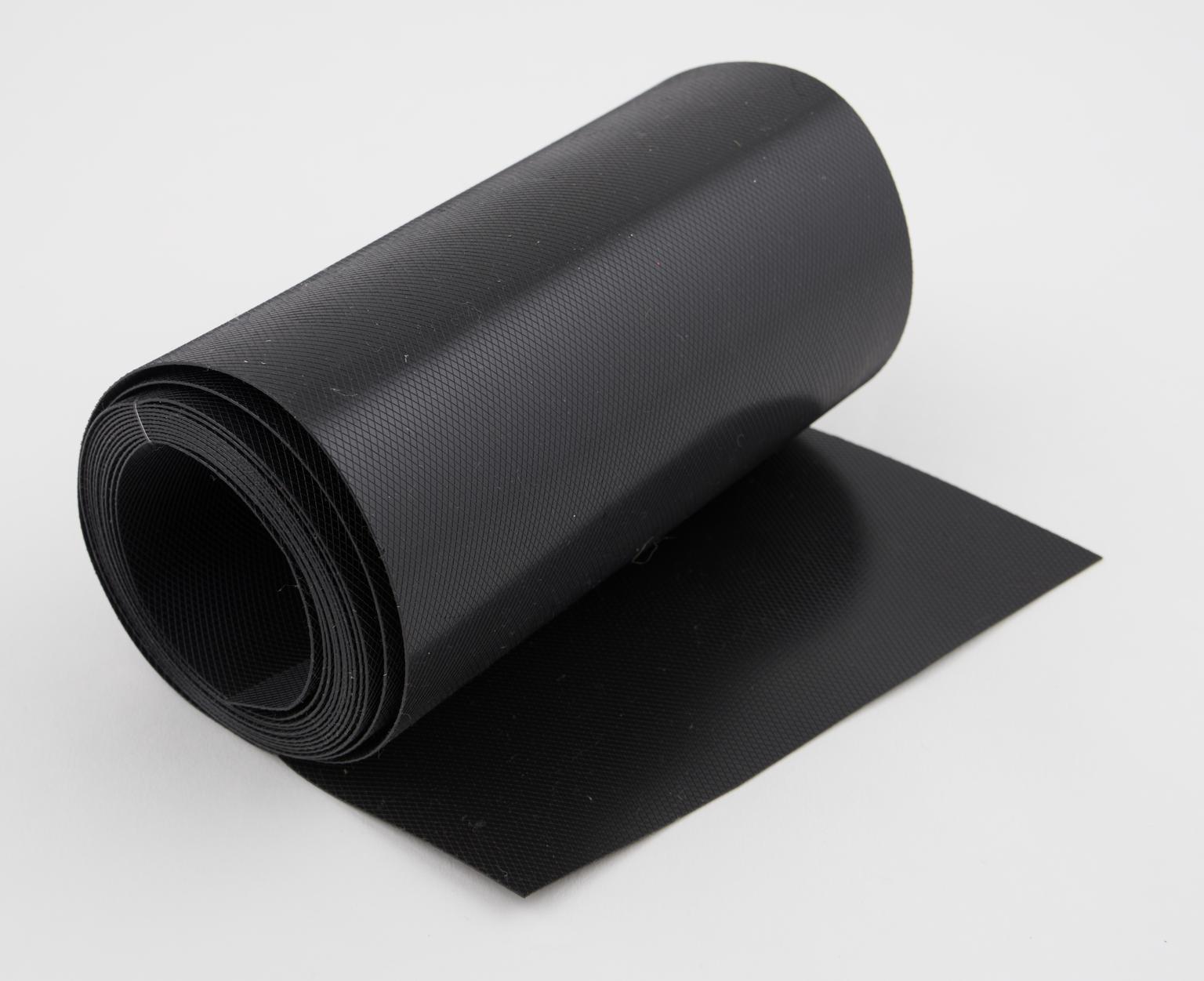 Polycourse Sample of black polyethylene damp proof course as used in building ...