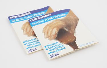 Paper packaging for Sample of "Silastic" foam dressing