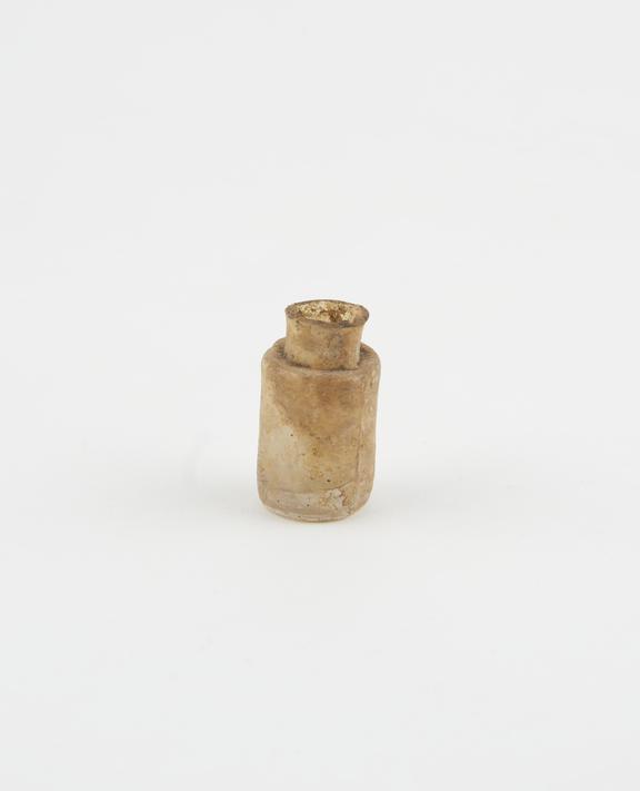 Small clear glass bottle, European, 1851-1920