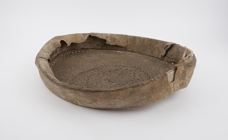 Leather sieve, c.1850