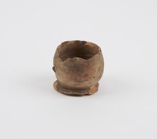 Earthenware dispensing pot, tin-glazed, 1640-1720