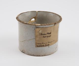 Earthenware dispensing pot, tin-glazed, 1720-1800