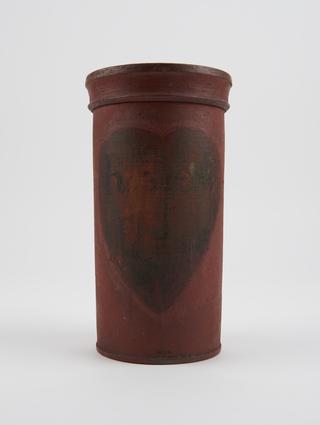 Cylindrical brown-painted