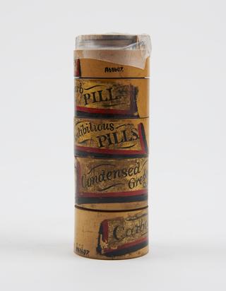 Pill box for condensed Gregory's powder