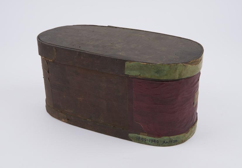 Wooden herb box, ends covered in coloured paper