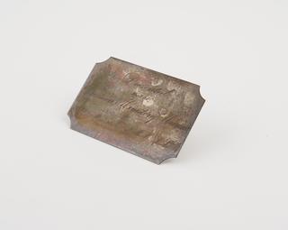 Plaque for circular slide rule by Troughton and Simms