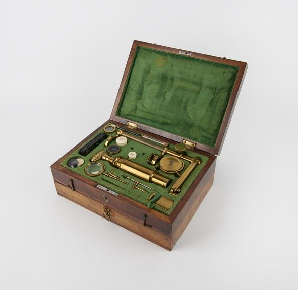 Early 19th century Achromatic portable microscope by Ploessl