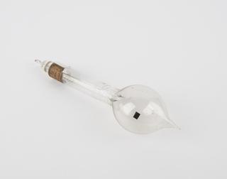 One of eighty-six early incandescent lamps.  Carbon filament lamp