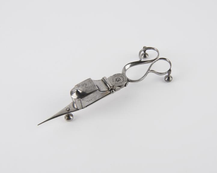 Candle snuffer, silver-plated steel