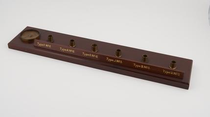 Mahogany board, stand for seven types of lubricators